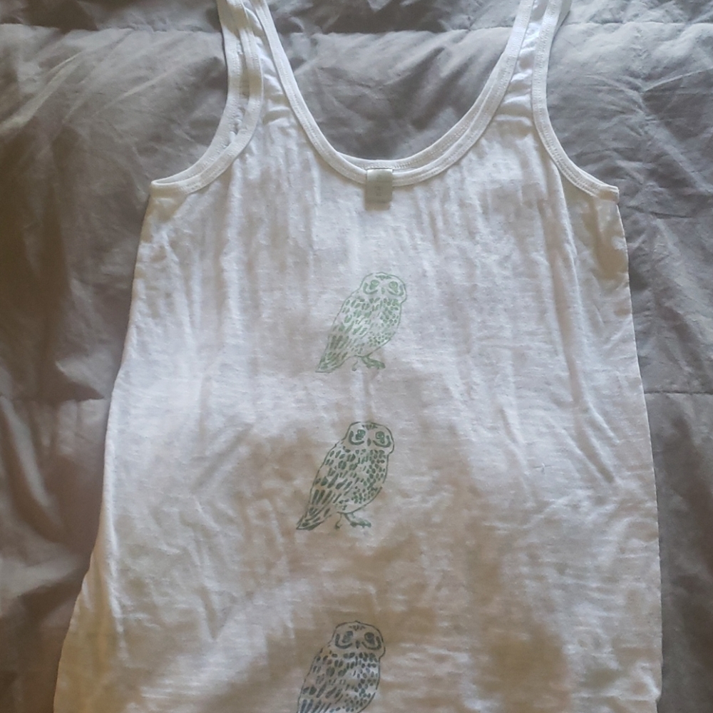 $5/$25 White 'owl' tank